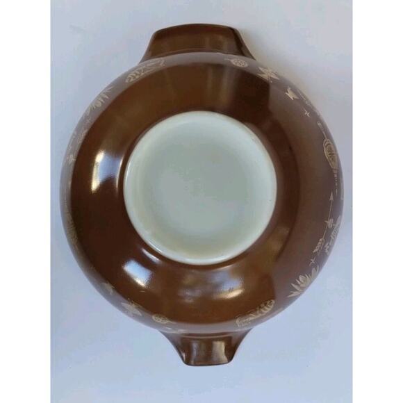 Pyrex Vintage 444 Brown Gold Cinderella 4Qt Mixing Bowl Early American - Picture 7 of 16